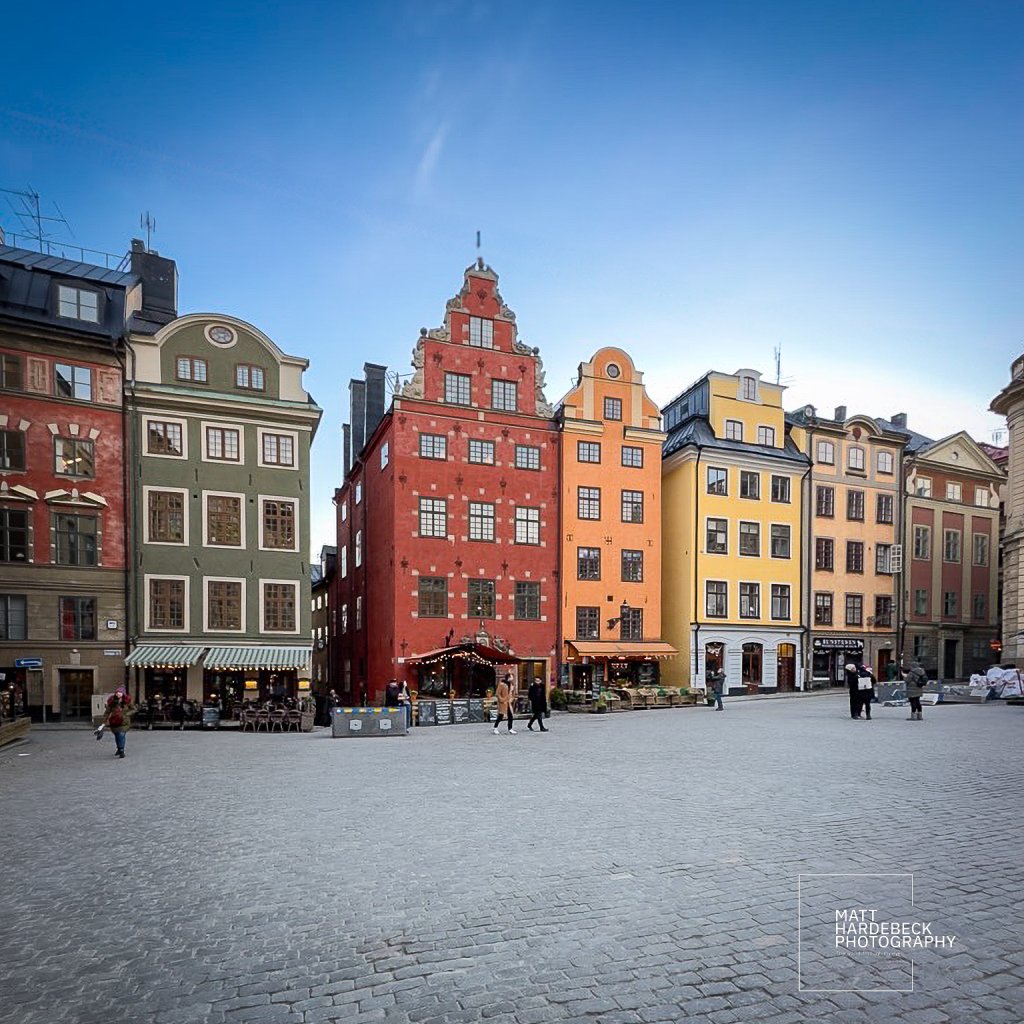 Colorful facades of Stortorget Square, Gamla Stan